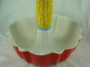 Cutting Corn off the Cob Using Bundt Pan