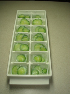 Cucumber Ice Cubes