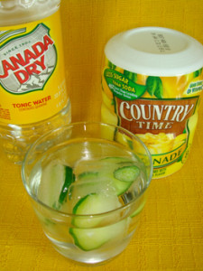 Cucumber Ice Cube Cocktail