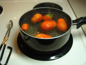 Roma Tomatoes for Tomato Ice Cubes