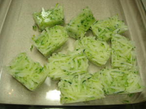 Zucchini Ice Cubes complete