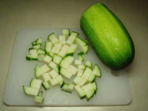 Zucchini diced for Casserole