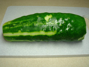 Cutting and Peeling Cucumbers