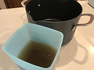 Eggplant Broth in Tupperware